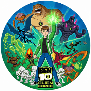 CAPA PAINEL REDONDO BEN 10 | TECIDO PREMIUM  | VÁRIOS MODELOS - 1.50X1.50M E 50X50CM