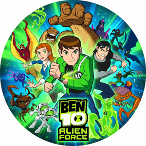 CAPA PAINEL REDONDO BEN 10 | TECIDO PREMIUM  | VÁRIOS MODELOS - 1.50X1.50M E 50X50CM