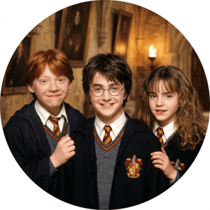 CAPA PAINEL REDONDO HARRY POTTER | TECIDO PREMIUM  | VÁRIOS MODELOS - 1.50X1.50M E 50X50CM