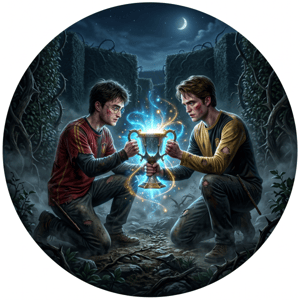 CAPA PAINEL REDONDO HARRY POTTER | TECIDO PREMIUM  | VÁRIOS MODELOS - 1.50X1.50M E 50X50CM