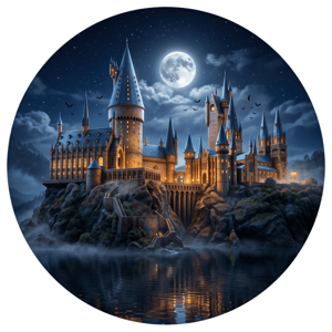 CAPA PAINEL REDONDO HARRY POTTER | TECIDO PREMIUM  | VÁRIOS MODELOS - 1.50X1.50M E 50X50CM