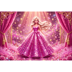 CAPA FUNDO FOTOGRÁFICO HORIZONTAL BARBIE | TECIDO PREMIUM | VÁRIOS MODELOS - 1.50X2.20CM