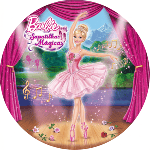 CAPA PAINEL REDONDO BARBIE | TECIDO PREMIUM  | VÁRIOS MODELOS - 1.50X1.50M E 50X50CM