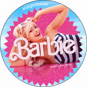 CAPA PAINEL REDONDO BARBIE | TECIDO PREMIUM  | VÁRIOS MODELOS - 1.50X1.50M E 50X50CM