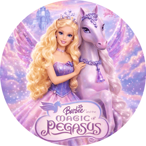 CAPA PAINEL REDONDO BARBIE | TECIDO PREMIUM  | VÁRIOS MODELOS - 1.50X1.50M E 50X50CM