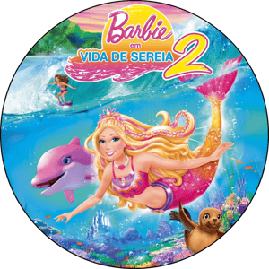 CAPA PAINEL REDONDO BARBIE | TECIDO PREMIUM  | VÁRIOS MODELOS - 1.50X1.50M E 50X50CM