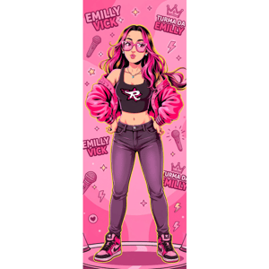 CAPA PAINEL PORTA EMILLY VICK | TECIDO PREMIUM  | VÁRIOS MODELOS - 85cm x 2.10M