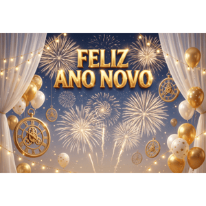 CAPA FUNDO FOTOGRÁFICO HORIZONTAL ANO NOVO | TECIDO PREMIUM | VÁRIOS MODELOS - 1.50X2.20CM