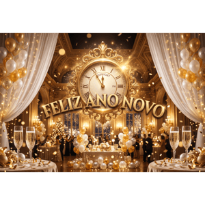 CAPA FUNDO FOTOGRÁFICO HORIZONTAL ANO NOVO | TECIDO PREMIUM | VÁRIOS MODELOS - 1.50X2.20CM