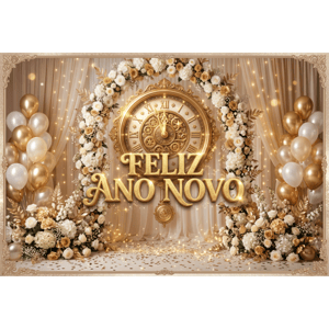 CAPA FUNDO FOTOGRÁFICO HORIZONTAL ANO NOVO | TECIDO PREMIUM | VÁRIOS MODELOS - 1.50X2.20CM