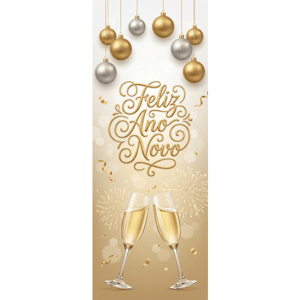 CAPA PAINEL PORTA ANO NOVO| TECIDO PREMIUM  | VÁRIOS MODELOS - 85cm x 2.10M