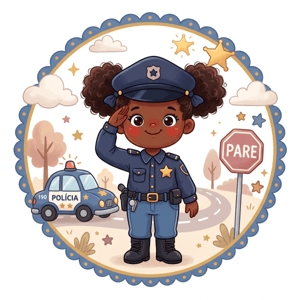 CAPA PAINEL REDONDO PROFISSÕES INFANTIL MENINAS  | TECIDO PREMIUM  | VÁRIOS MODELOS - 1.50X1.50M E 50X50CM