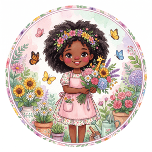 CAPA PAINEL REDONDO PROFISSÕES INFANTIL MENINAS  | TECIDO PREMIUM  | VÁRIOS MODELOS - 1.50X1.50M E 50X50CM