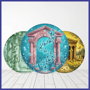 CAPA PAINEL REDONDO BORBOLETA | TECIDO PREMIUM  | VÁRIOS MODELOS - 1.50X1.50M E 50X50CM Tecido: Helanca 1.50x1.50m E 50X50cm    