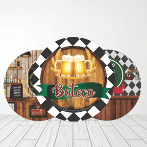 CAPA PAINEL REDONDO BOTECO | TECIDO PREMIUM  | VÁRIOS MODELOS - 1.50X1.50M E 50X50CM Tecido: Helanca 1.50x1.50m E 50X50cm    