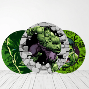CAPA PAINEL REDONDO HULK | TECIDO PREMIUM  | VÁRIOS MODELOS - 1.50X1.50M E 50X50CM Tecido: Helanca 1.50x1.50m E 50X50cm    