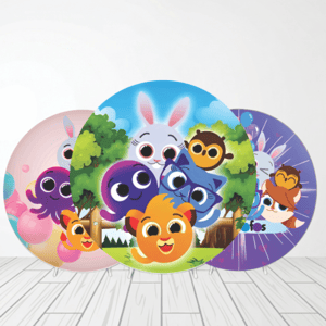 CAPA PAINEL REDONDO BOLOFOFO | TECIDO PREMIUM  | VÁRIOS MODELOS - 1.50X1.50M E 50X50CM Tecido: Helanca 1.50x1.50m E 50X50cm    