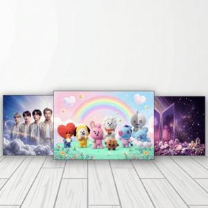 CAPA PAINEL FUNDO FOTOGRÁFICO KPOP BTS| TECIDO PREMIUM  | VÁRIOS MODELOS - 1.50X1.50M E 50X50CM Tecido: Helanca 1.50x1.50m E 50X50cm    