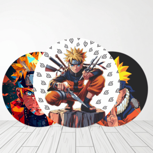 CAPA PAINEL REDONDO ANIME NARUTO| TECIDO PREMIUM  | VÁRIOS MODELOS - 1.50X1.50M E 50X50CM Tecido: Helanca 1.50x1.50m E 50X50cm    