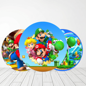 CAPA PAINEL REDONDO MARIO | TECIDO PREMIUM  | VÁRIOS MODELOS - 1.50X1.50M E 50X50CM Tecido: Helanca 1.50x1.50m E 50X50cm    