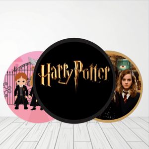CAPA PAINEL REDONDO HARRY POTTER | TECIDO PREMIUM  | VÁRIOS MODELOS - 1.50X1.50M E 50X50CM Tecido: Helanca 1.50x1.50m E 50X50cm    