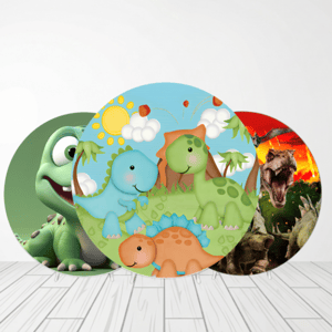 CAPA PAINEL REDONDO DINOSSAURO | TECIDO PREMIUM  | VÁRIOS MODELOS - 1.50X1.50M E 50X50CM Tecido: Helanca 1.50x1.50m E 50X50cm    