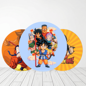 CAPA PAINEL REDONDO ANIME DRAGON BALL Z| TECIDO PREMIUM  | VÁRIOS MODELOS - 1.50X1.50M E 50X50CM