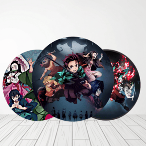 CAPA PAINEL REDONDO ANIME DEMON SLAYER | TECIDO PREMIUM  | VÁRIOS MODELOS - 1.50X1.50M E 50X50CM Tecido: Helanca 1.50x1.50m E 50X50cm    