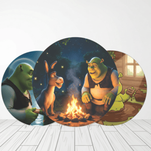 CAPA PAINEL REDONDO SHREK | TECIDO PREMIUM  | VÁRIOS MODELOS - 1.50X1.50M E 50X50CM Tecido: Helanca 1.50x1.50m E 50X50cm    