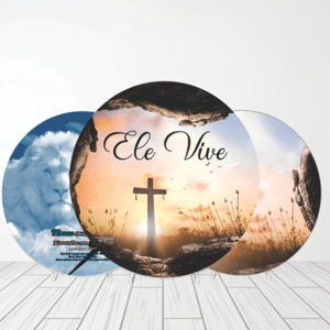 CAPA PAINEL REDONDO SANTA CEIA | TECIDO PREMIUM  | VÁRIOS MODELOS - 1.50X1.50M E 50X50CM Tecido: Helanca 1.50x1.50m E 50X50cm    