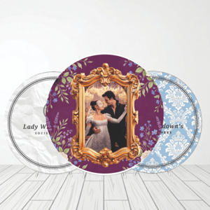 CAPA PAINEL REDONDO BRIDGERTON | TECIDO PREMIUM  | VÁRIOS MODELOS - 1.50X1.50M E 50X50CM Tecido: Helanca 1.50x1.50m E 50X50cm    