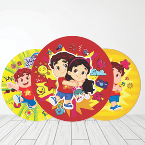 CAPA PAINEL REDONDO MARIA CLARA E JP | TECIDO PREMIUM  | VÁRIOS MODELOS - 1.50X1.50M E 50X50CM Tecido: Helanca 1.50x1.50m E 50X50cm    