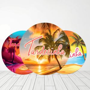 CAPA PAINEL REDONDO TARDEZINHA | TECIDO PREMIUM  | VÁRIOS MODELOS - 1.50X1.50M E 50X50CM Tecido: Helanca 1.50x1.50m E 50X50cm    