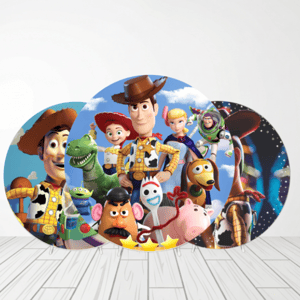 CAPA PAINEL REDONDO TOY STORY | TECIDO PREMIUM  | VÁRIOS MODELOS - 1.50X1.50M E 50X50CM Tecido: Helanca 1.50x1.50m E 50X50cm    