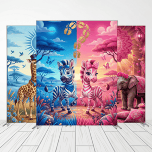 CAPA FUNDO FOTOGRÁFICO VERTICAL CHÁ REVELAÇÃO | TECIDO PREMIUM | VÁRIOS MODELOS - 1.50X2.20CM Tecido: Helanca 1.50x2.20CM    