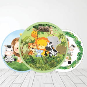 CAPA PAINEL REDONDO SAFARI | TECIDO PREMIUM  | VÁRIOS MODELOS - 1.50X1.50M E 50X50CM Tecido: Helanca 1.50x1.50m E 50X50cm    