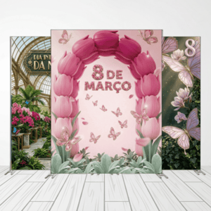 CAPA PAINEL REDONDO DIA DAS MULHERES | TECIDO PREMIUM | VÁRIOS MODELOS - 1.50X1.50M E 50X50CM