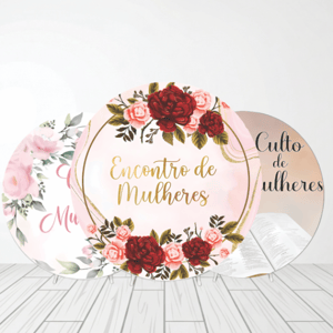 CAPA PAINEL REDONDO CULTO DE MULHERES  | TECIDO PREMIUM  | VÁRIOS MODELOS - 1.50X1.50M E 50X50CM Tecido: Helanca 1.50x1.50m E 50X50cm    