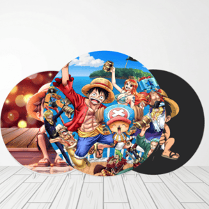 CAPA PAINEL REDONDO ANIME ONE PIECE | TECIDO PREMIUM  | VÁRIOS MODELOS - 1.50X1.50M E 50X50CM Tecido: Helanca 1.50x1.50m E 50X50cm    