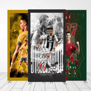 CAPA FUNDO ROMANO CRISTIANO RONALDO CR7 | TECIDO PREMIUM  | VÁRIOS MODELOS. - 1X2M Tecido: Helanca 1X2M    