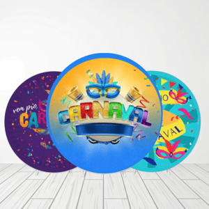 CAPA PAINEL REDONDO CARNAVAL | TECIDO PREMIUM  | VÁRIOS MODELOS - 1.50X1.50M E 50X50CM Tecido: Helanca 1.50x1.50m E 50X50cm    