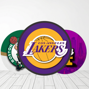 CAPA PAINEL REDOND BASQUETE| TECIDO PREMIUM  | VÁRIOS MODELOS - 1.50X1.50M E 50X50CM Tecido: Helanca 1.50x1.50m E 50X50cm    