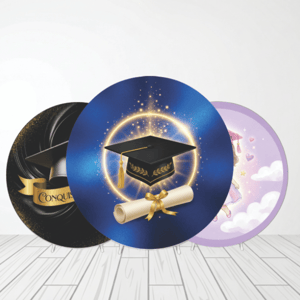 CAPA PAINEL REDONDO FORMATURA | TECIDO PREMIUM  | VÁRIOS MODELOS - 1.50X1.50M E 50X50CM