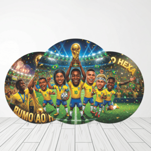 CAPA PAINEL REDONDO COPA DO MUNDO 2026 | TECIDO PREMIUM  | VÁRIOS MODELOS - 1.50X1.50M E 50X50CM Tecido: Helanca 1.50x1.50m E 50X50cm    