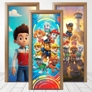 CAPA PAINEL PORTA PATRULHA CANINA| TECIDO PREMIUM  | VÁRIOS MODELOS - 85cm x 2.10M Tecido: Helanca 85cm x 2.10M    