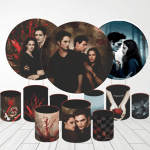 KIT CAPA PAINEL REDONDO E CILÍNDROS CREPÚSCULO | TECIDO PREMIUM  | VÁRIOS MODELOS. Tecido: Helanca     