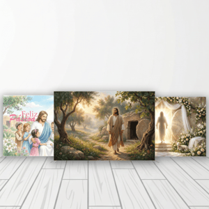 CAPA FUNDO FOTOGRÁFICO HORIZONTAL PÁSCOA CRISTÃ| TECIDO PREMIUM | VÁRIOS MODELOS - 2.20X1.50M Tecido: Helanca 2.20X1.50M