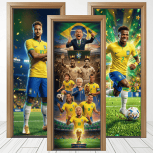CAPA PAINEL PORTA COPA DO MUNDO| TECIDO PREMIUM  | VÁRIOS MODELOS - 85cm x 2.10M Tecido: Helanca 85cm x 2.10M    