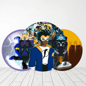 CAPA PAINEL REDONDO SUPER CHOQUE | TECIDO PREMIUM  | VÁRIOS MODELOS - 1.50X1.50M E 50X50CM Tecido: Helanca 1.50x1.50m E 50X50cm    