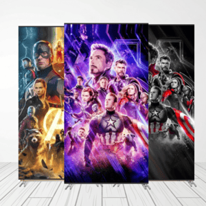 CAPA FUNDO ROMANO VINGADORES | TECIDO PREMIUM  | VÁRIOS MODELOS. - 1X2M Tecido: Helanca 1X2M    